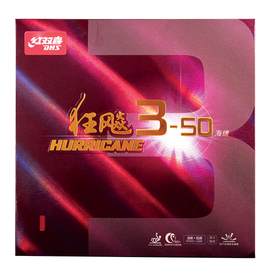DHS Hurricane 3-50 Belag 35 2,1mm rot - DXDJ955-4