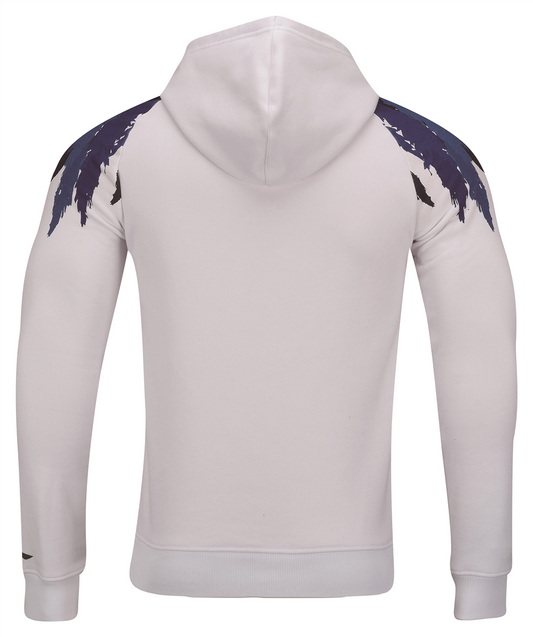 Herren Kapuzenpullover/Hoodie Feather weiß - AWDN943-1