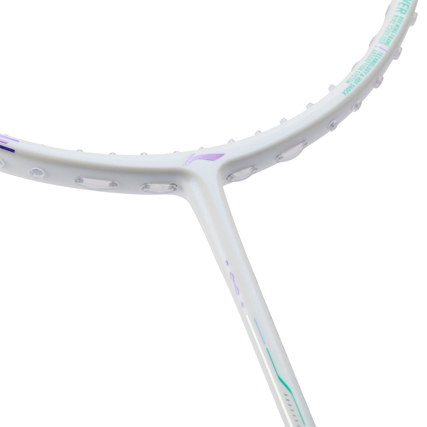 Badmintonracket AXFORCE 80 (4U) white unstrung - AYPV035-4