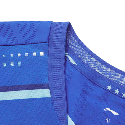 Tischtennis China National-Team Wettkampftrikot 2025 hellblau - AAYV085-21 with China+Li-Ning Logo