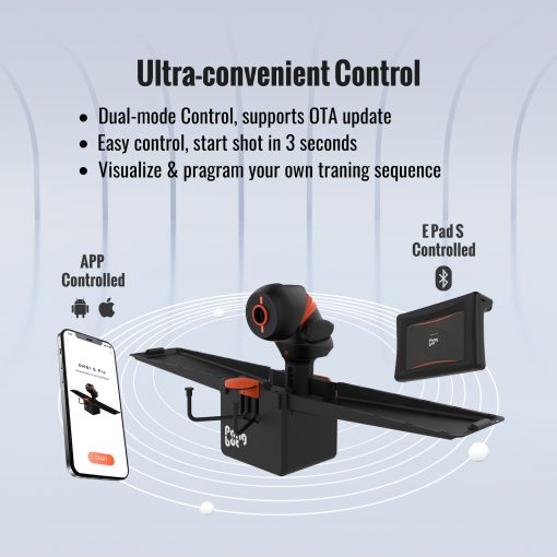 PONGBOT OMNI S PRO Tischtennisroboter mit Netz