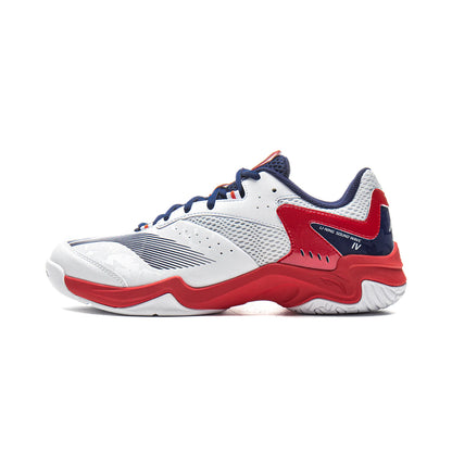 Unisex Badmintonshoe Soundwave - white/red - AYTV015-3