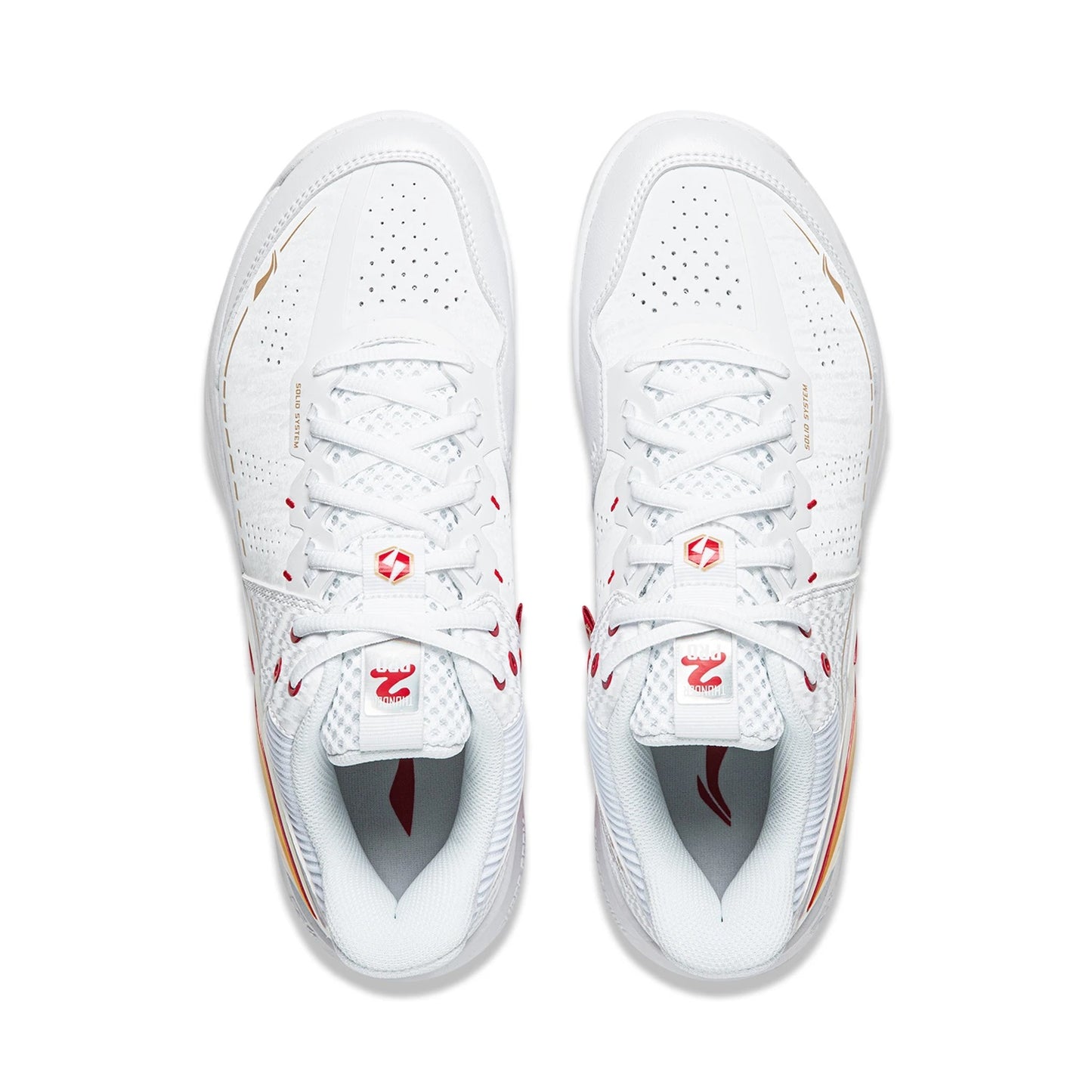 Unisex Badmintonshoe Donner 2 Pro - white/red  - AYAW001-5