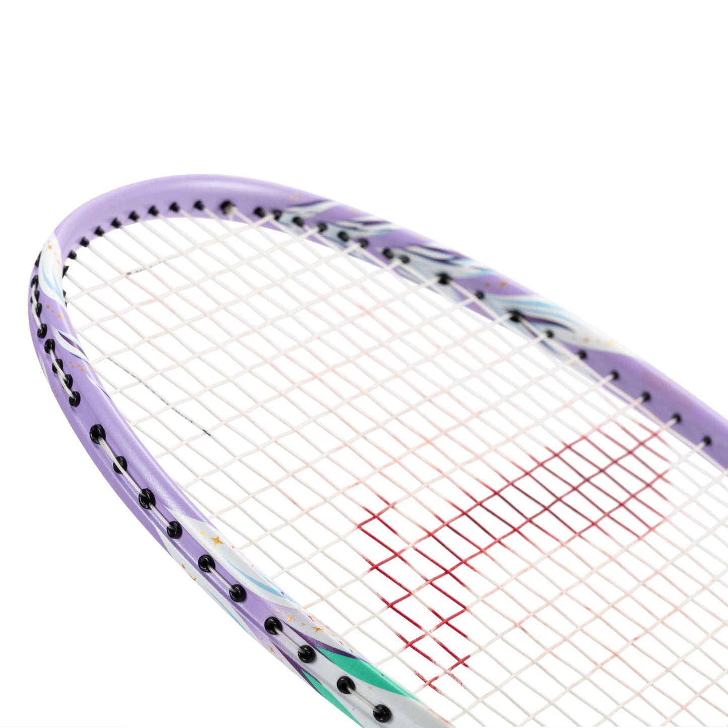 Badminton racket BladeX 600 (4U) White - Lilac - unstrung - AYPV015-4