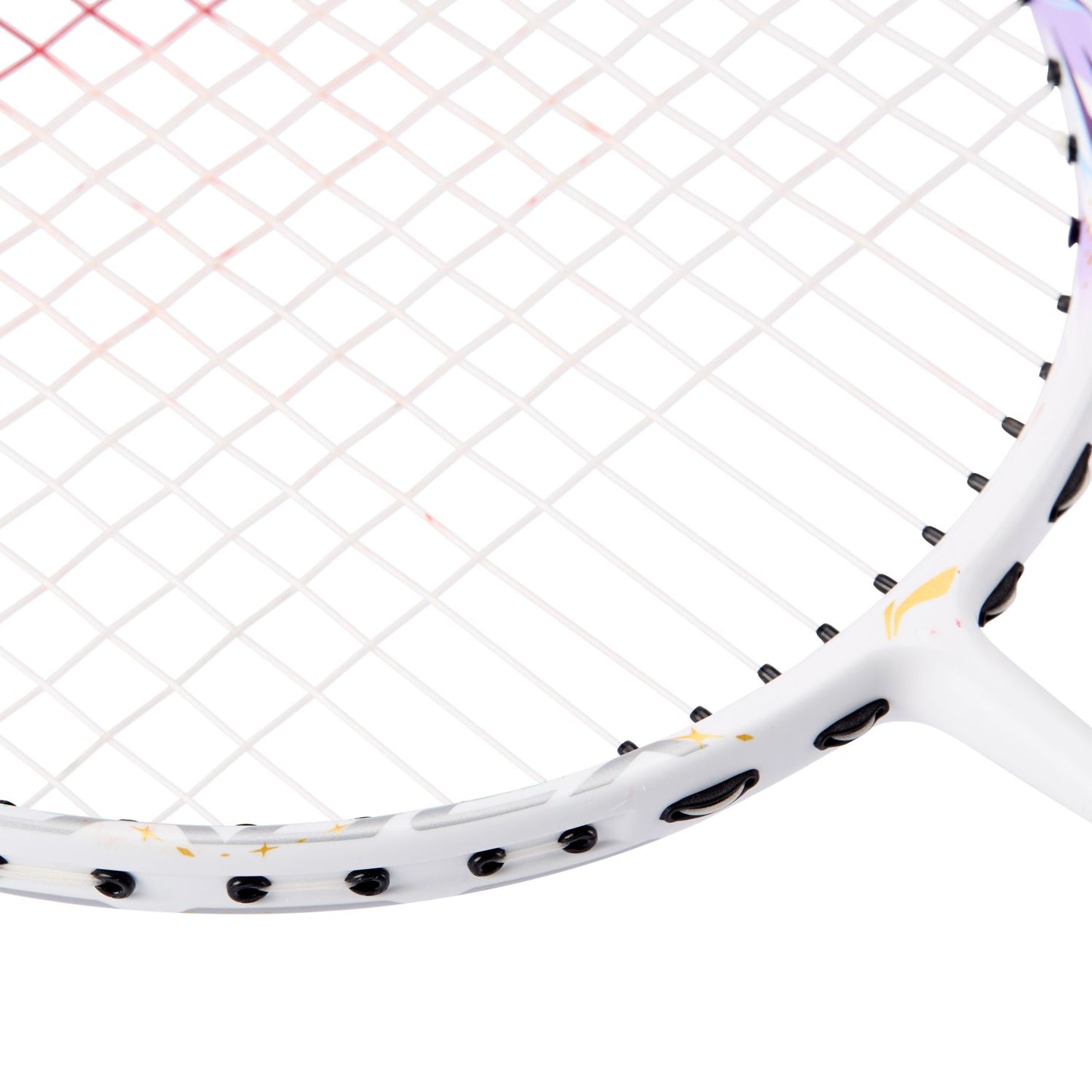 Badminton racket BladeX 600 (4U) White - Lilac - unstrung - AYPV015-4