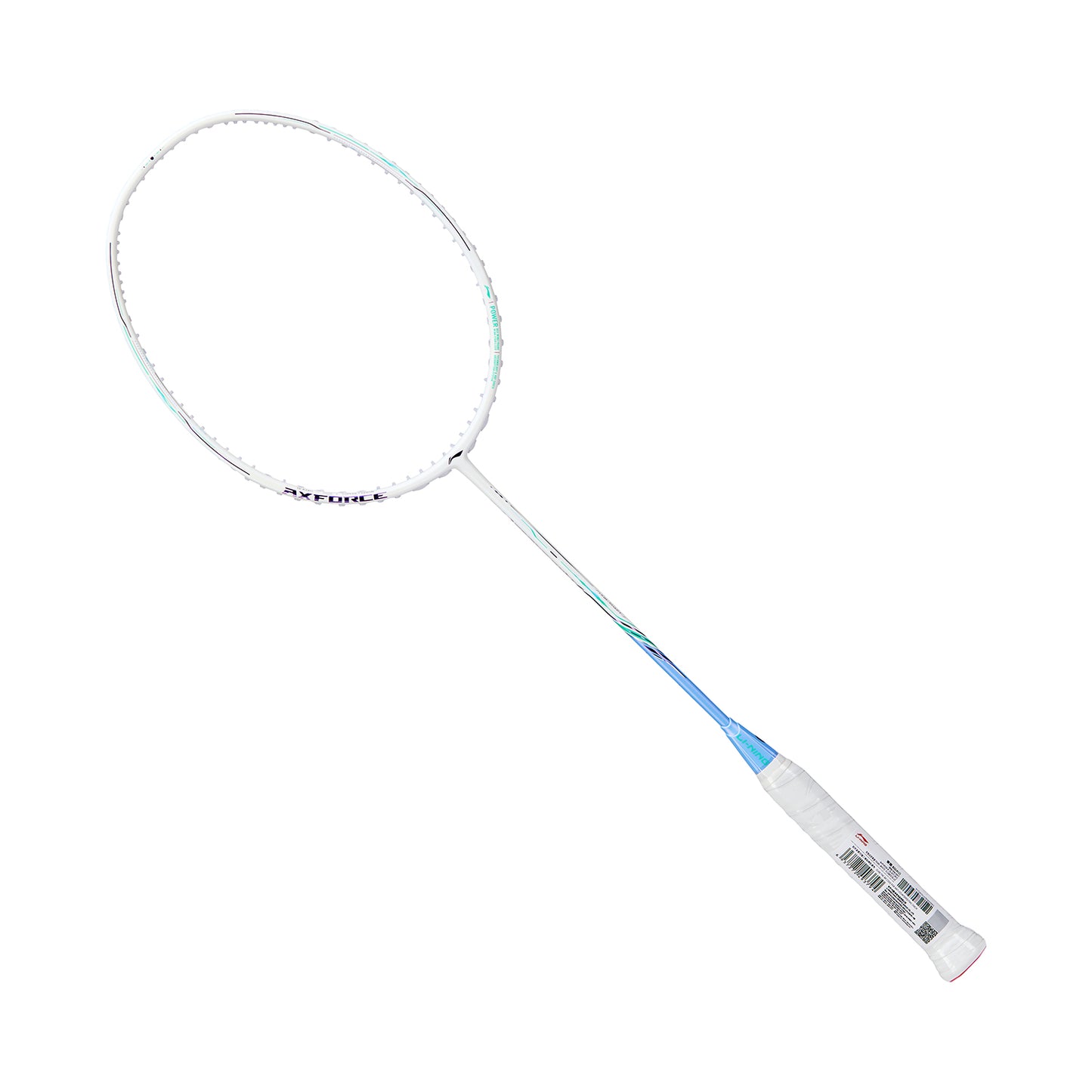 Badmintonracket AXFORCE 80 (4U) white unstrung - AYPV035-4