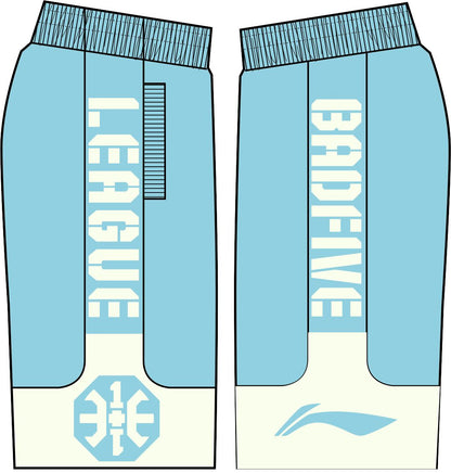 Unisex Basketball-Short "Anti-Warrior" Badfive BIG Hellblau-Weiß - AAPT045-7