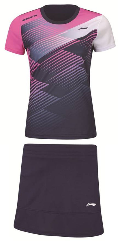 Women Competition-Dress SPEED (Set consisting of Shirt and Skirt) blue + blue - AATS008-2