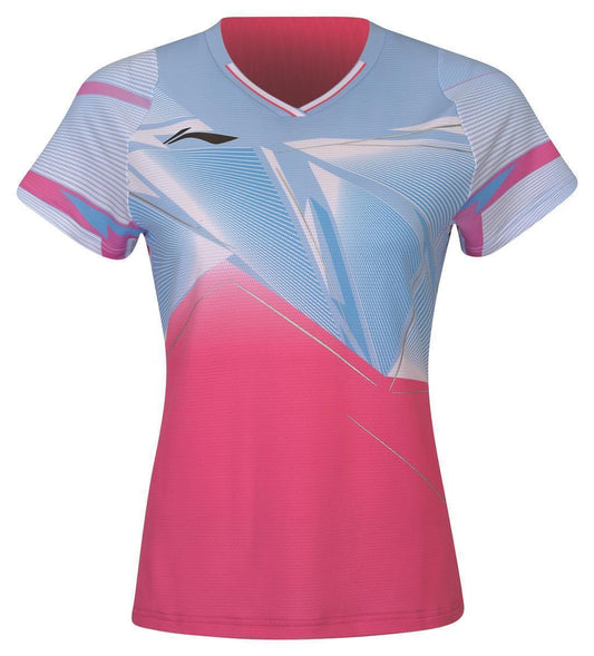 Ladies Sports Shirt "International Players" red-light blue - AAYS130-5