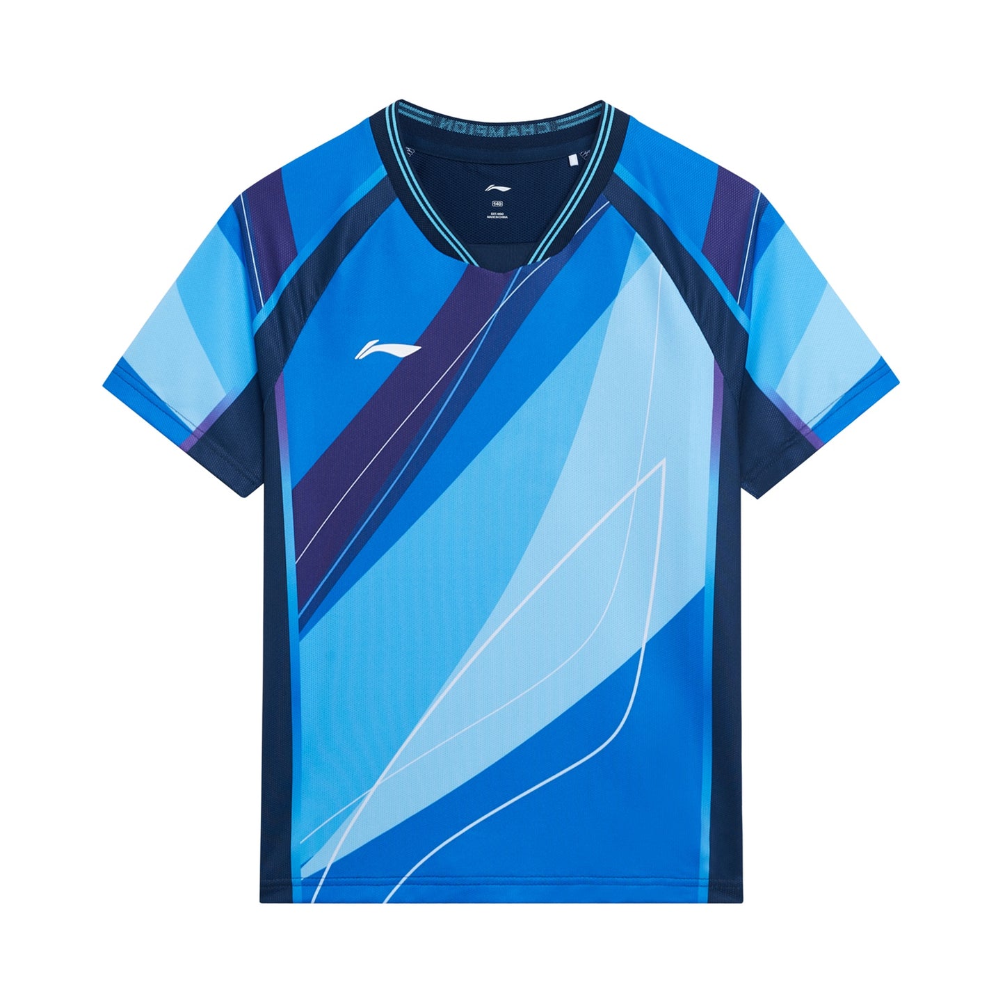 Tabletennis Kids National Team Competition-Shirt "Champion" - lightblue-turqouise-blue - AAYT034-2