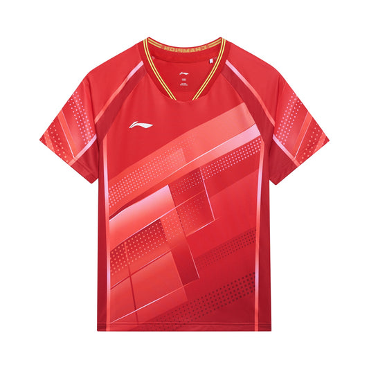 Tabletennis Kids National Team Competition-Shirt "Cyber" - red - AAYT034-5