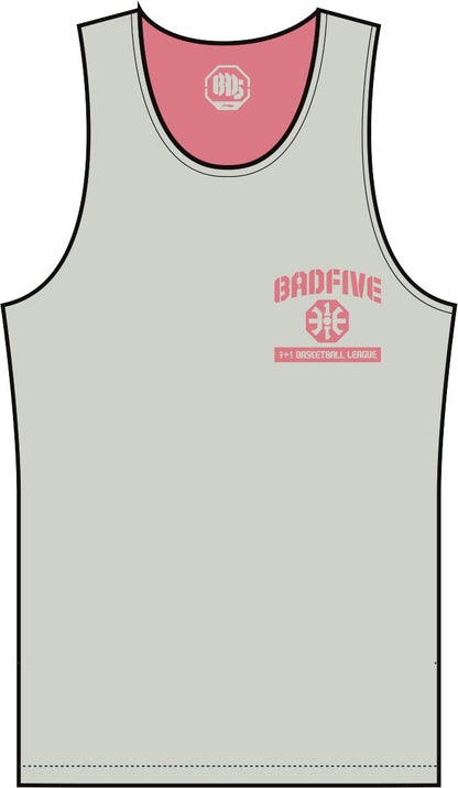 Unisex Basketball-Competition Set 2 Tops "Anti-Warrior" Badfive BIG orange+grey - AAYT045-9