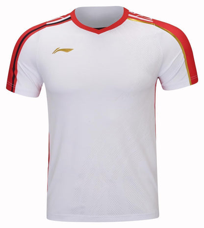 Men Competition Shirt "International Stars" White-Red - AAYT073-1