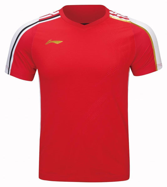 Men Competition Shirt "International Stars" Red-White - AAYT073-2