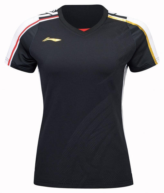 Ladies Sports Shirt "International Stars" Black-White - AAYT074-3
