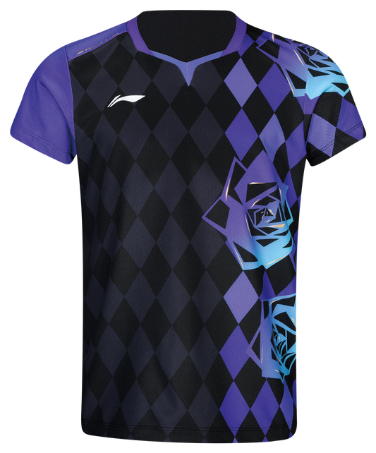 Tischtennis Kinder WM 2026 Wettkampftrikot - schwarz - AAYW094-1