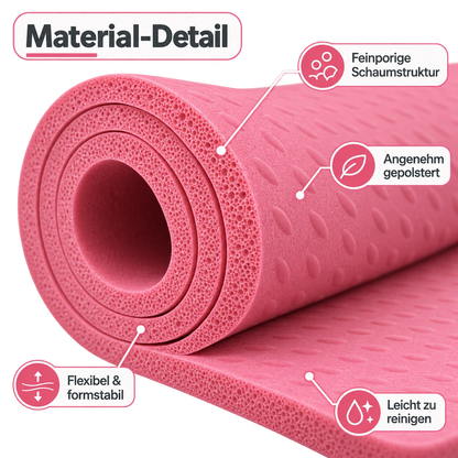 Yoga- und Gymnastikmatte pink 185*80*1cm AQDE028-2