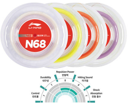 Badmintonsaite N68 Rolle mit 200m - verschiedene Farben - AXJS016/AXJT043