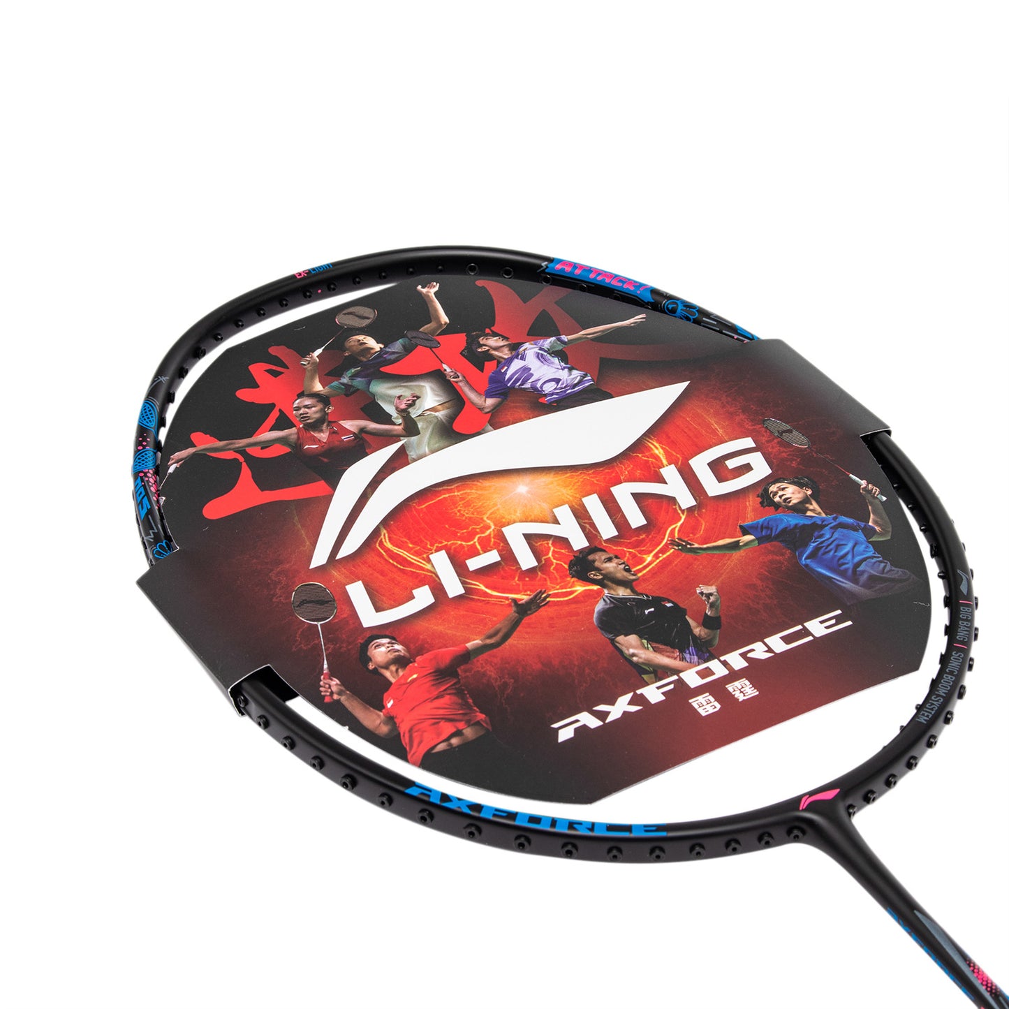 Badmintonracket AXFORCE BIGBANG (7U) Black - unstrung - AYPS273-1