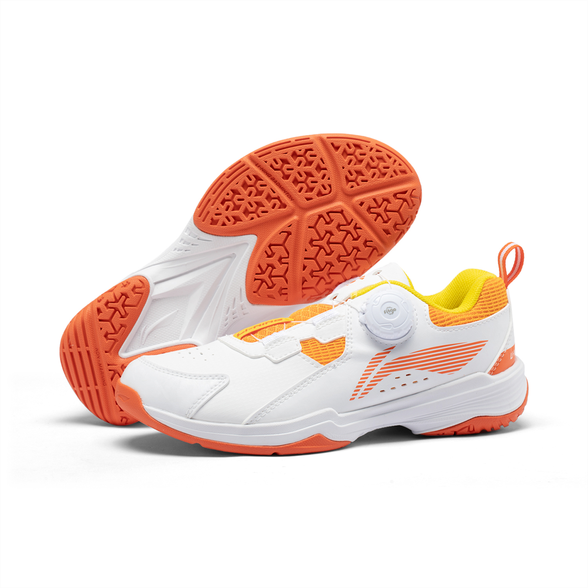 Kids Badmintonshoe ''Almighty King'' white/orange - AYTT040-2