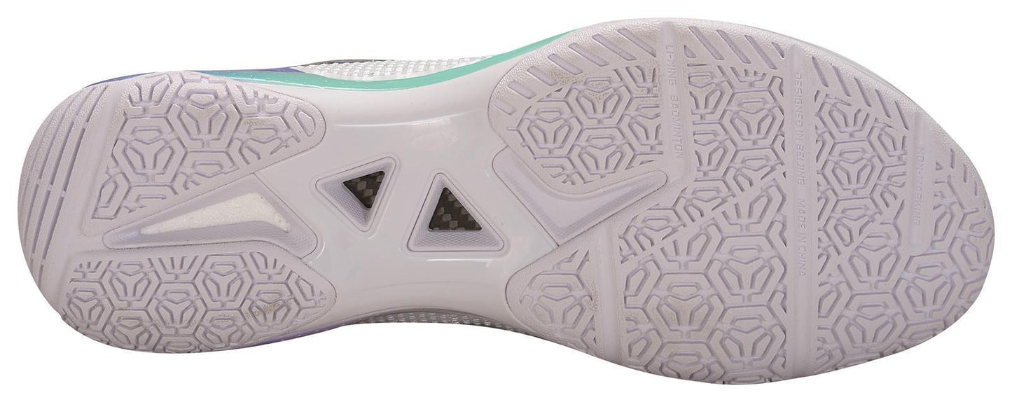 Unisex Badmintonschuh Donner 2 - weiß/lila - AYZU015-1