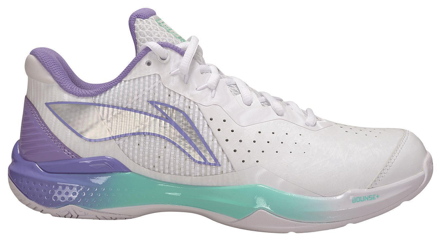 Unisex Badmintonschuh Donner 2 - weiß/lila - AYZU015-1