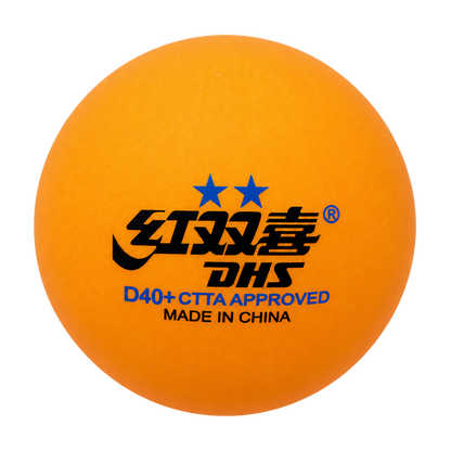 DHS Tischtennisball "CELL-FREE-DUAL" 2 Stern 40 mm+ Orange (10 St./Kiste) DXAL005-3