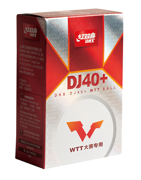 DHS Tischtennisball DJ40 WTT Weiß (6 Pack) x2 = 12 Bälle