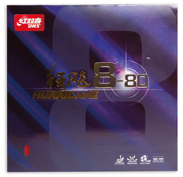DHS Hurricane 8-80 Mid 38 2,1mm Belag rot - DXDR004-4