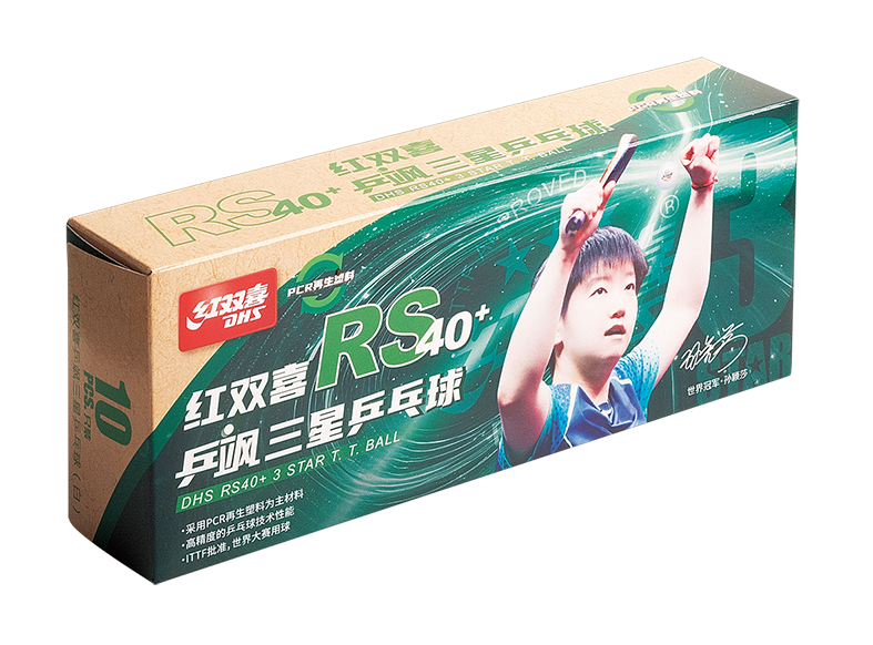 DHS Tabletennisball RS40+ 3-Star white (10 Pack) - DXAV003-2